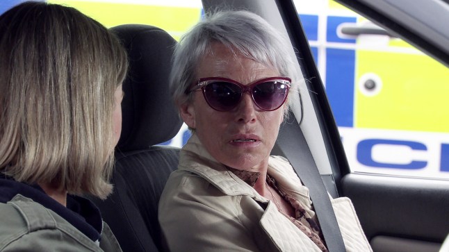 Abi picks Debbie up from the station in Corrie
