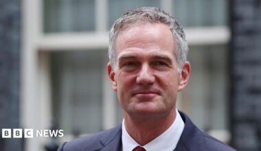 British Secretary of State for Science, Innovation and Technology Peter Kyle departs a cabinet meeting at Downing Street in London. He has short, sharp grey hair and is wearing a smart suit.