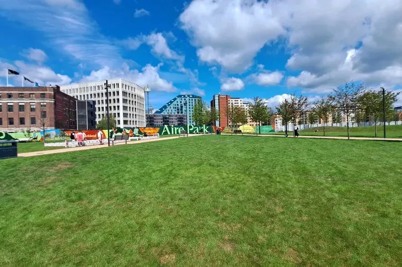 Aire Park in Leeds city centre