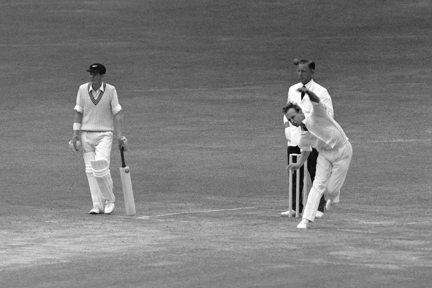 Underwood bowls at Lord's against New Zealand in 1969, a game in which he took 11 wickets