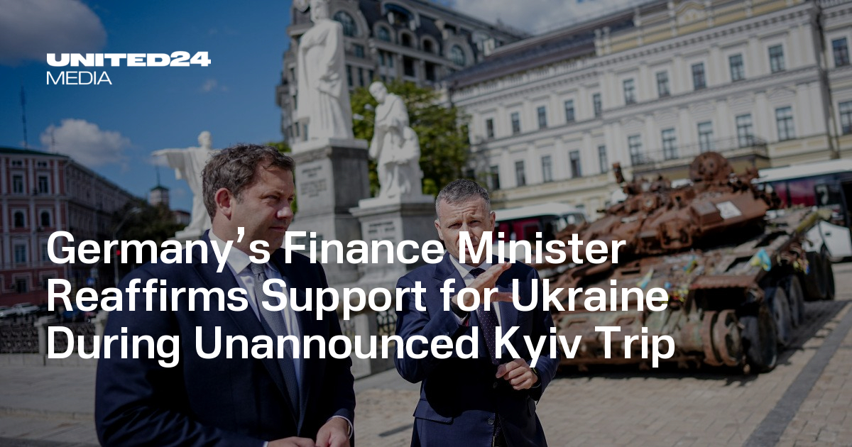Germany’s Finance Minister Reaffirms Support for Ukraine During Unannounced Kyiv Trip — UNITED24 Media