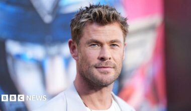 A head and shoulders shot of Chris Hemsworth at the Transformers One New York premiere in 2024