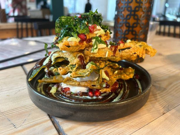 The palak chaat spinach fritters at Indian Affair were impressive in taste and look - offering delicate fried goodness packed with flavour