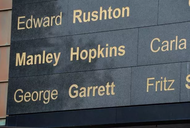 The giant gold-coloured wall on the back of Liverpool Central Library