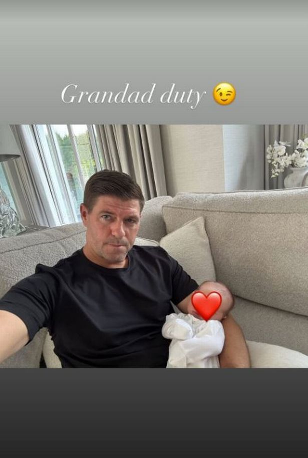 Steven Gerrard shared an update on "grandad duty"