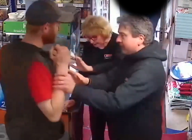 James Parsons threatened shop staff with a broken bottle