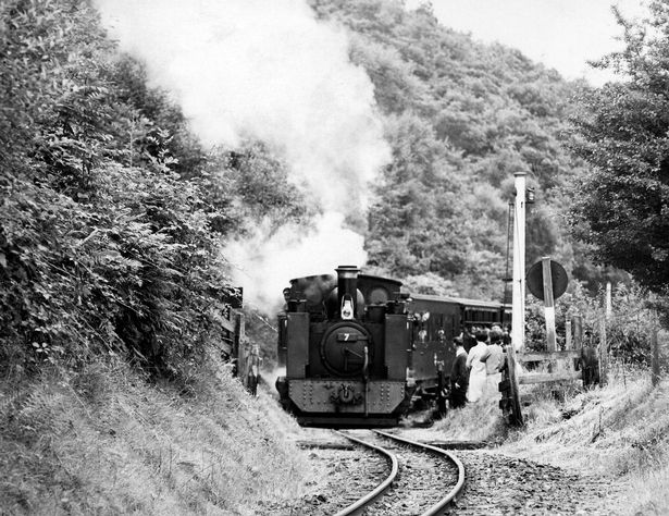 A train heading to Devil's Bridge in August 1968 