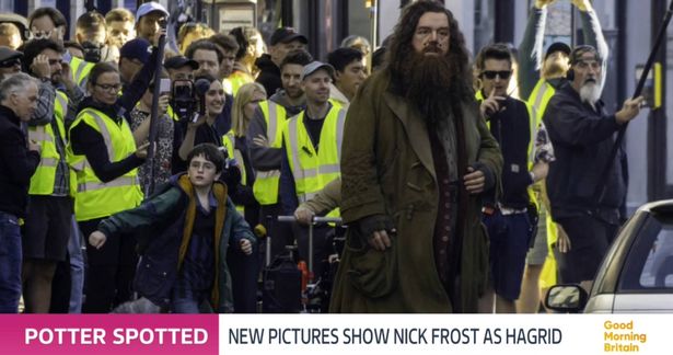 Nick Frost has been spotted filming the new Harry Potter TV series