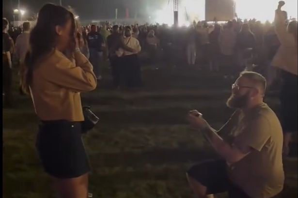 The couple got engaged during their favourite Sam Fender song