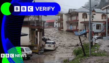 BBC Verify Live: Verified video shows India town hit by flood, and deadly strike on Ukraine rail station