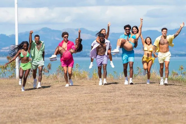 Kim Nunneley/Peacock The cast of 'Love Island USA' season 7 during a challenge.