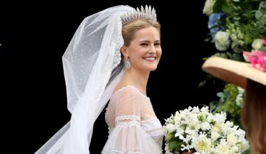 Princess Marie Caroline dazzles in showstopping crown and sheer lace dress for her wedding