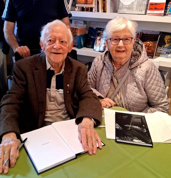 Christy Wynne, author of 'Remembering Home' pictured with Anne Lenehan, Cootehall at his book launch. Pic: Noreen Gaffney 
