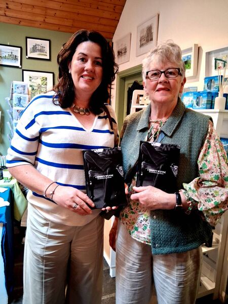 Theresa Kearney and her mum Kay Carty pictured at the launch of Christy Wynne's book 'Remembering Home' during Boyle Arts Festival. Pic: Noreen Gaffney 