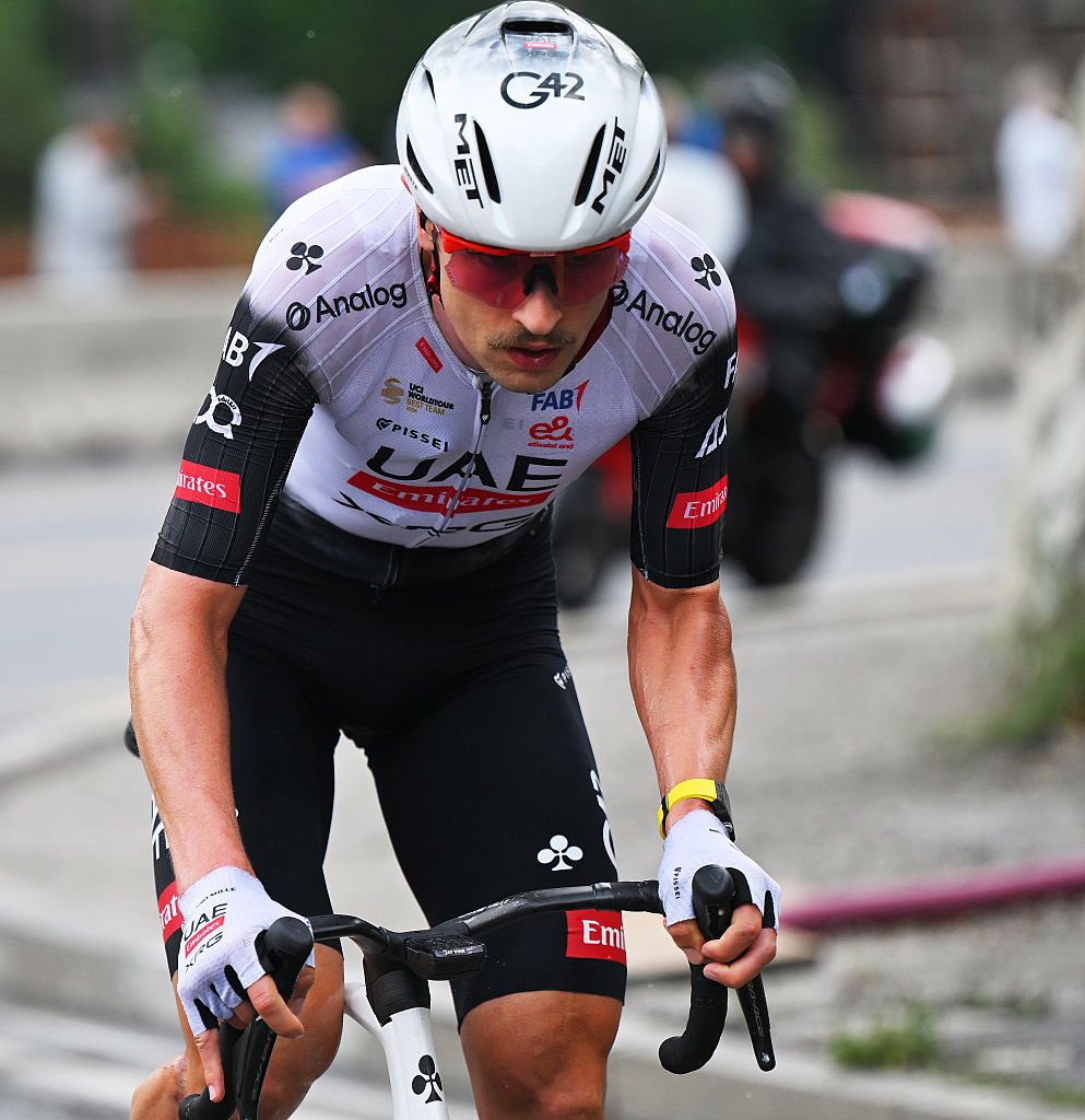 PAL, ANDORRA - AUGUST 28: Jay Vine of Australia and UAE Team Emirates - XRG competes in the breakaway during the La Vuelta - 80th Tour of Spain 2025, Stage 6 a 170.3km stage from Olot to Pal - Andorra 1900m / #UCIWT / on August 28, 2025 in Pal, Andorra. (Photo by Tim de Waele/Getty Images)