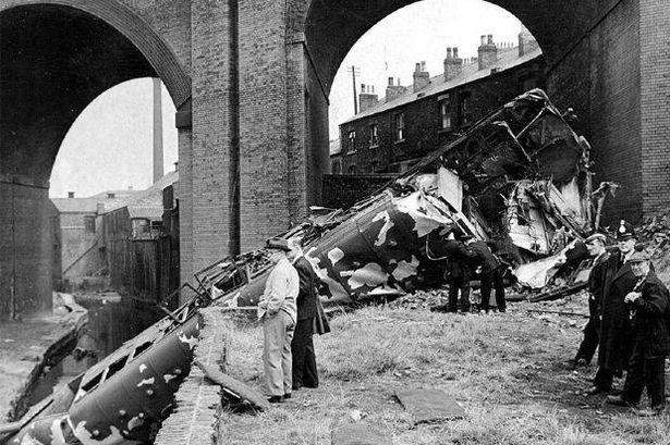 Scene of the Irk Valley rail disaster in August 1953