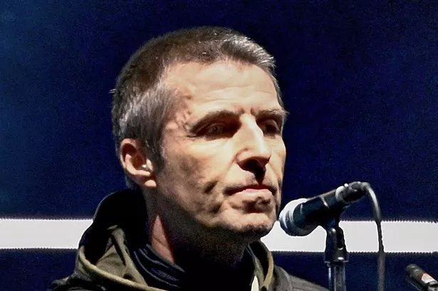 Liam Gallagher of Oasis performs on stage during the opening night of their Live 25' Tour at Principality Stadium on July 04, 2025 in Cardiff, Wales.