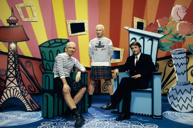 Eurotrash presenters Jean Paul Gaultier and Antoine de Caunes