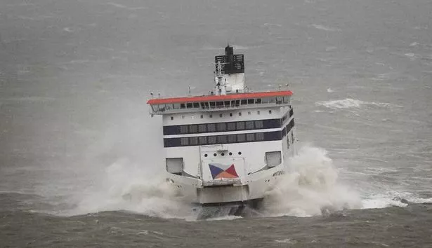 A P&O ferry arrives in stormy conditions at the Port of Dover in Kent, as wind, rain and snow warnings are in force across parts of the UK, with the threat of flooding and disruption to New Year's Day travel. Large parts of England and Wales will be hit by strong winds until 3pm on Wednesday, while north-west England and Wales are forecast to see heavy rain for much of the morning.. Picture date: Wednesday January 1, 2025. PA Photo. Photo credit should read: Gareth Fuller/PA Wire