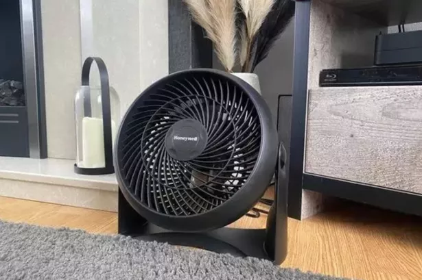 The Honeywell fan has a sleek design