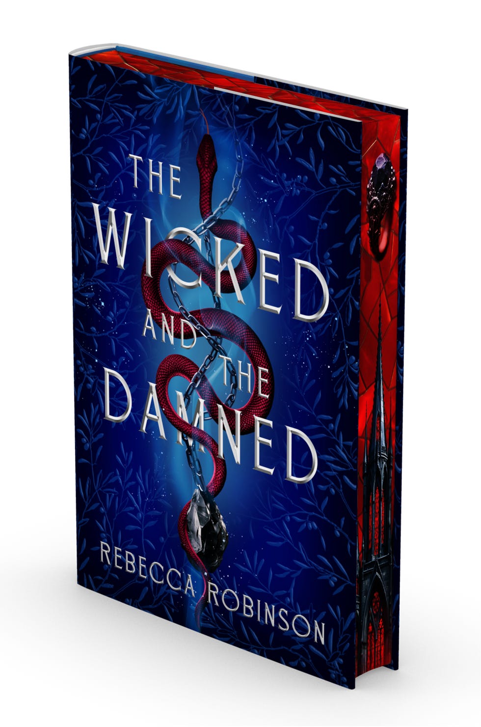 rebecca robinson's the wicked and the damned book cover and sprayed edges