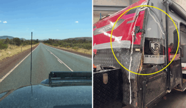 Travellers warned as caravan photos highlight 'little-noticed' threat on Aussie roads