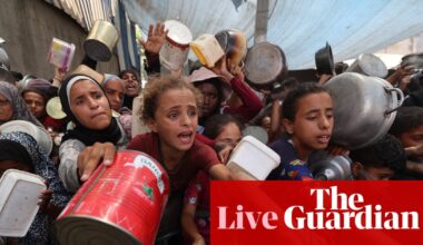 UN agency says Israel blocking delivery of ‘warehouses full of food’ to Gaza – Middle East crisis live | Gaza