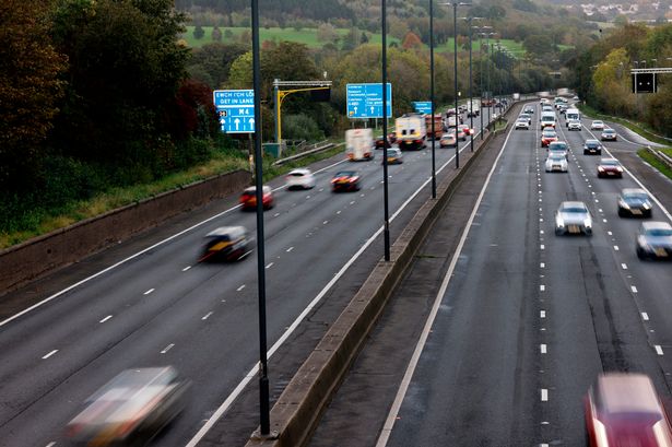 stock pictures of the M4 and brynglas tunnels 
Newport, Gwent 
Pictured M4 from junction 27 High Cross Newport