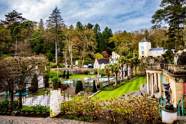 A garden area in Portmeirion