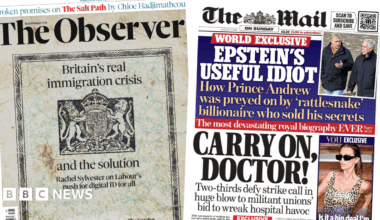 "Britain's real immigration crisis and the solution" reads the headline on the front page of The Observer.