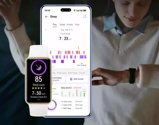 The Huawei watch tracks plenty of health data and syncs is to an app.