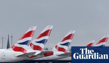 BA flight attendant on US-London route found ‘naked and high on drugs’ in toilet | UK news