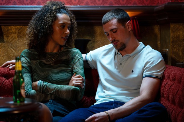 Harry and Gina on a date in EastEnders