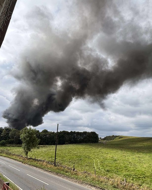 Huge plumes of smoke in Dunfermline.