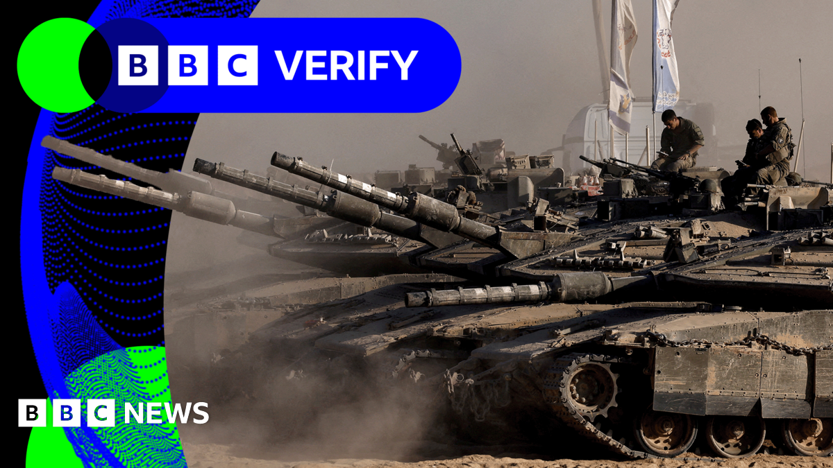 BBC Verify Live: Tracking IDF activity as Gaza City declared combat zone, plus UK wildfire seen from space