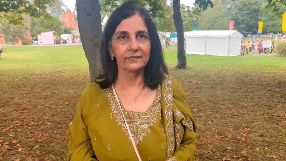 Founder of the Belfast Mela Nisha Tandon at Belfast Mela in Botanic Gardens on the 24th August 2025