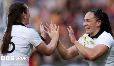 England women lift trophy
