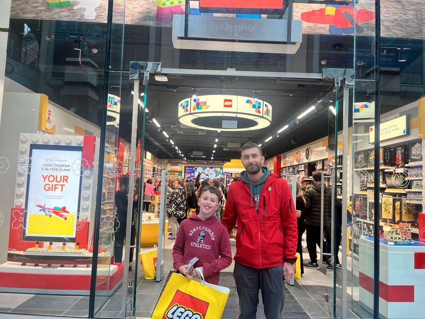 Belfast's Lego Store's first customers 
