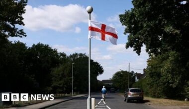 The questions about St George's and union jack flags lining British streets