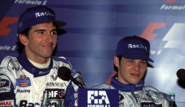 Jacques Villeneuve and Damon Hill, at Williams in 1996