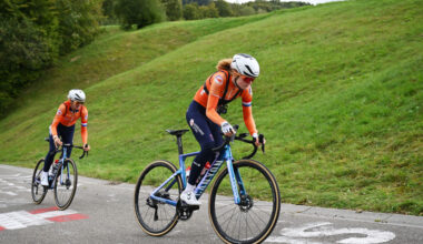 ZURICH, SWITZERLAND - SEPTEMBER 27: Puck Pieterse of The Netherlands during a training session on day 7 of the 97th UCI Cycling World Championships Zurich 2024 one day race from Uster to Zurich on September 27, 2024 in Zurich, Switzerland. (Photo by Dario Belingheri/Getty Images)