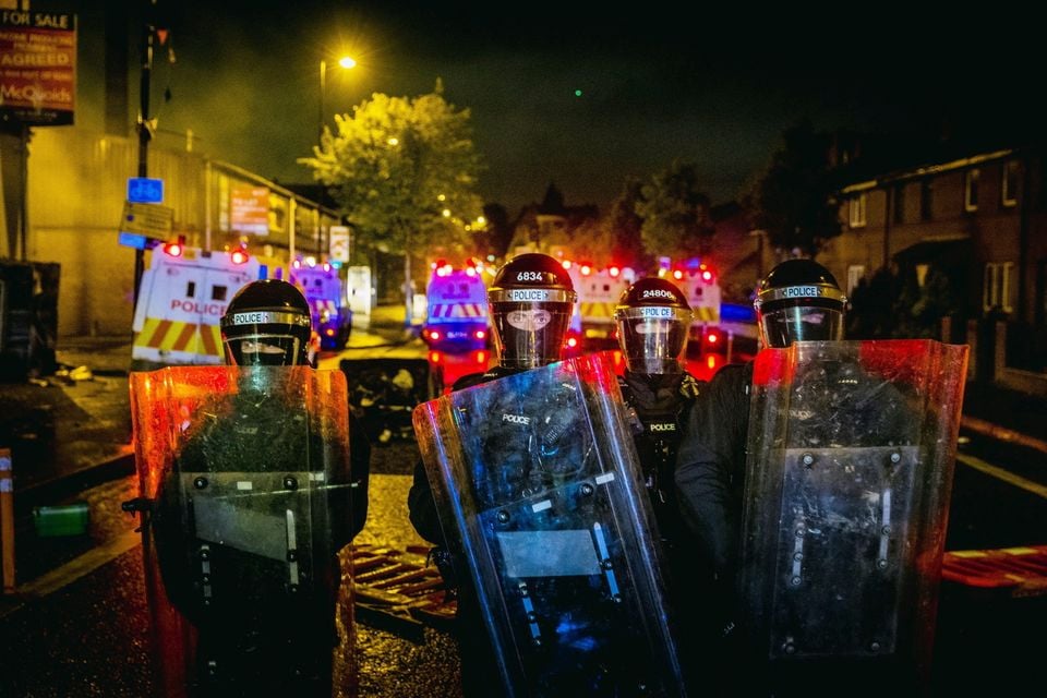 Police respond to disorder in Sandy Row, Belfast, in August 2024. Photo: Kevin Scott