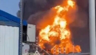 One of Russia’s largest refineries ablaze for third day following drone attack