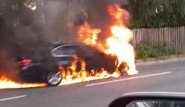 East Lancs Road traffic: Huge car fire shuts road as smoke seen for miles | UK | News