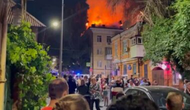 Russia burns as devastating 'drone strike' sets building ablaze | World | News