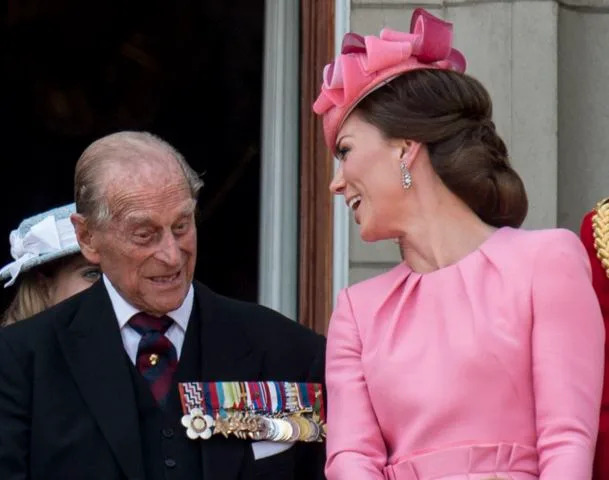 Getty Prince Philip and Kate Middleton on June 17, 2017