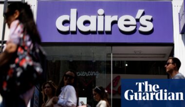 Claire’s to appoint administrator in UK and Ireland, putting 2,150 jobs at risk | Retail industry