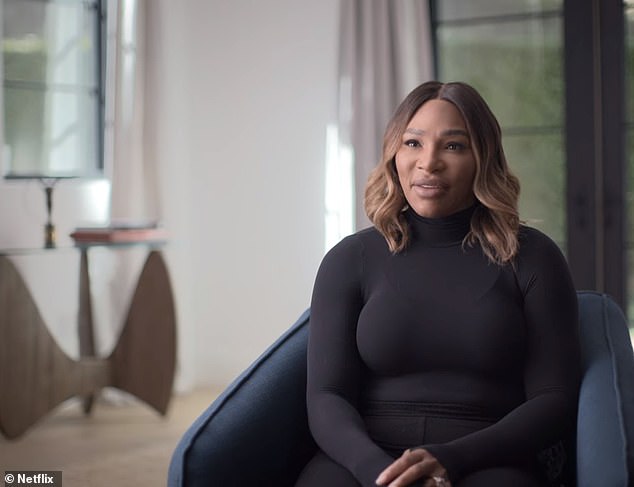 Serena Williams (pictured while appearing in Netflix's docuseries Harry & Meghan) was also reportedly absent from the Duchess' 44th birthday celebrations