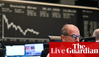 Dollar strengthens against euro as US-EU trade deal limits uncertainty – as it happened | Business