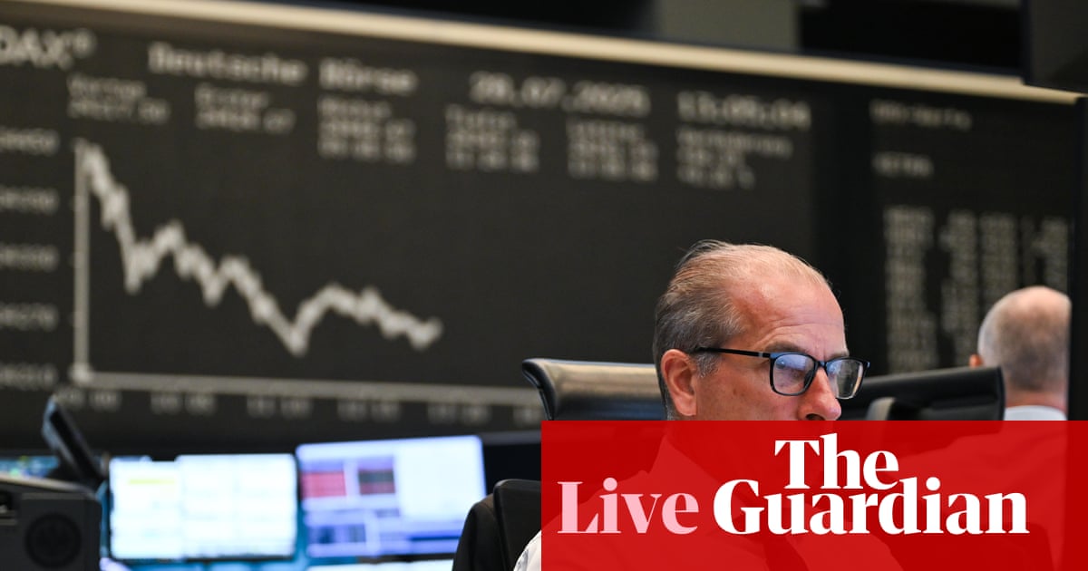 Dollar strengthens against euro as US-EU trade deal limits uncertainty – as it happened | Business